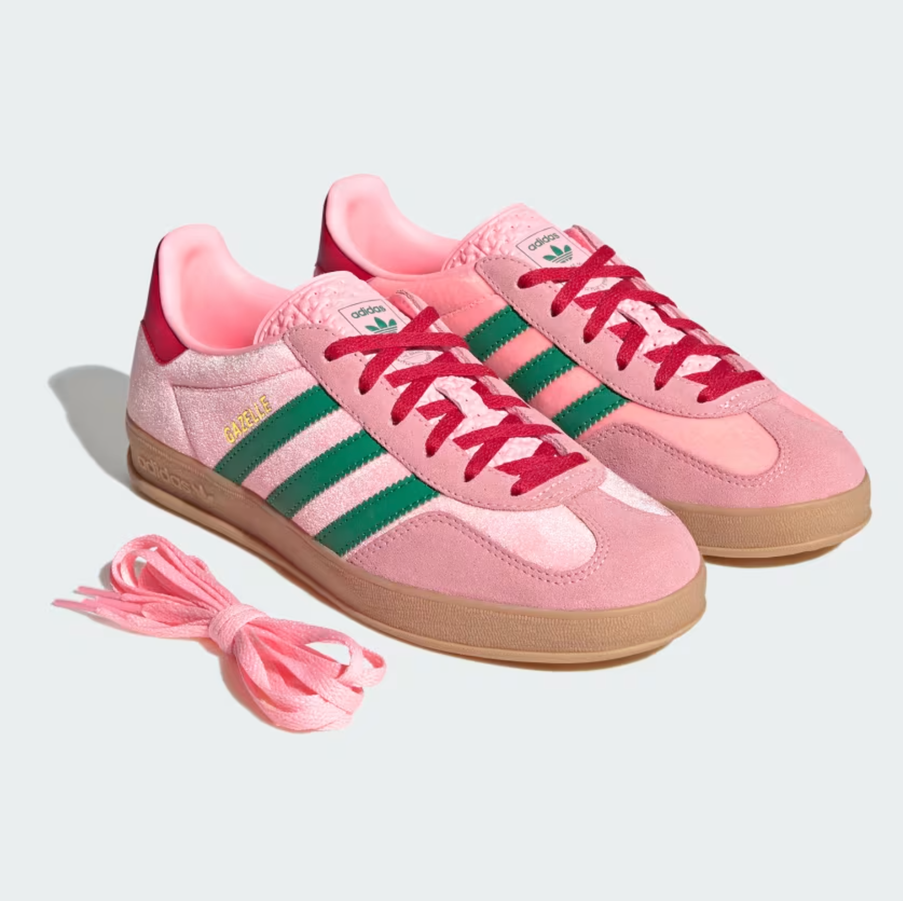 Adidas Gazelle Indoor Court Green / Glow Pink