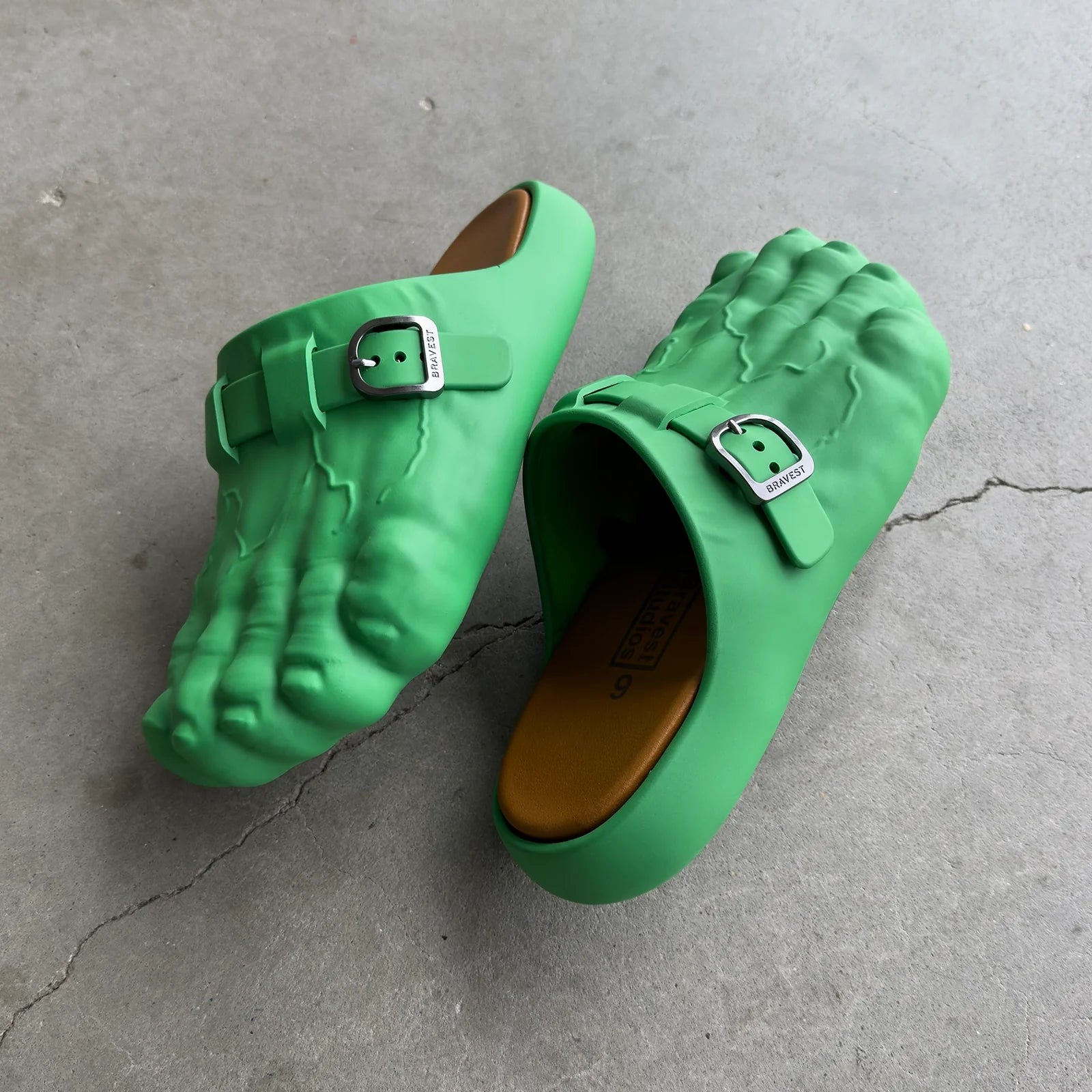 Green Foot Clogs
