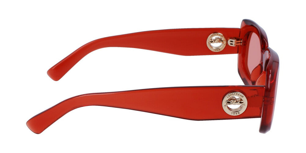 Longchamp Orange Rectangular Ladies Sunglasses