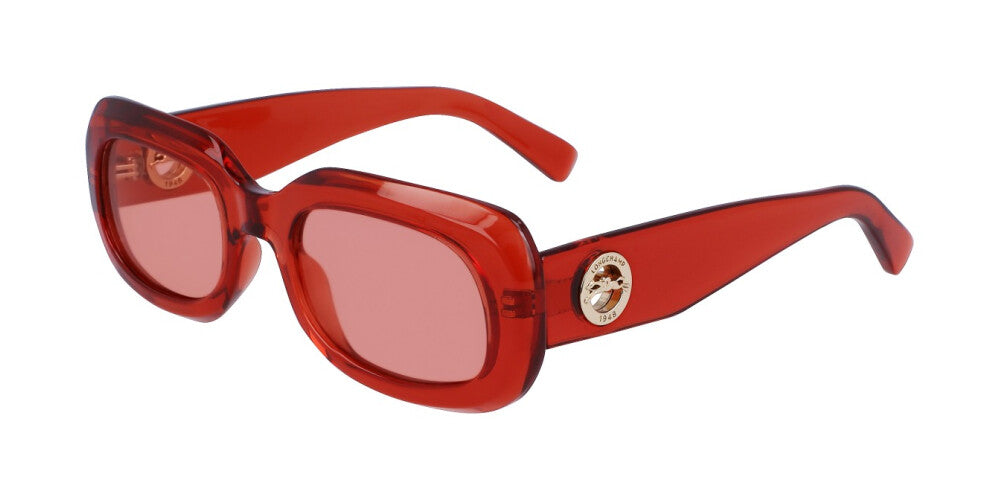 Longchamp Orange Rectangular Ladies Sunglasses